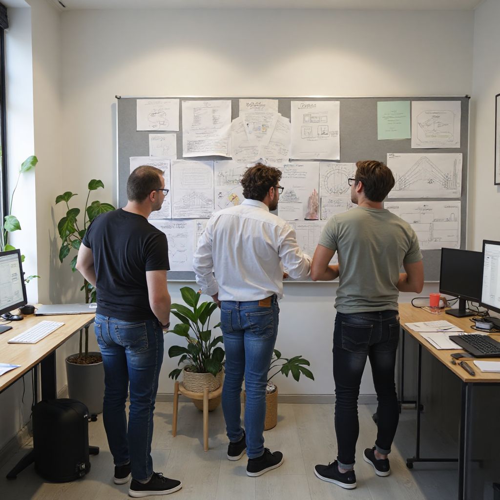 Fundadores de AnalíticaPro en primera oficina